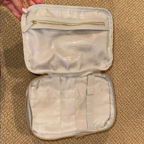 Trish McEvoy light taupe Double-Zip Cosmetic Bag - Picture 7 of 10